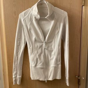 Good used condition white Lululemon zip up jacket.